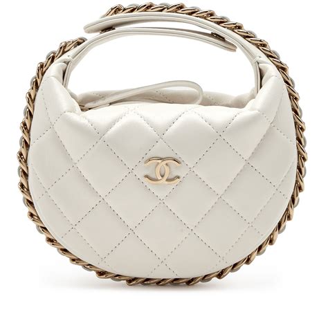 chanel white pouch